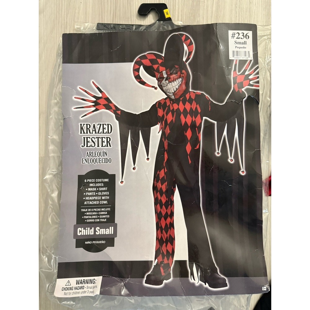 Krazed Jester Costumes Evil Jester Childs Costume Size Child Small